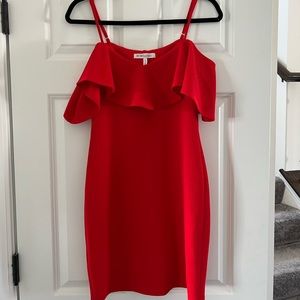 Red dress BCBG- stretchy fit and adjustable straps